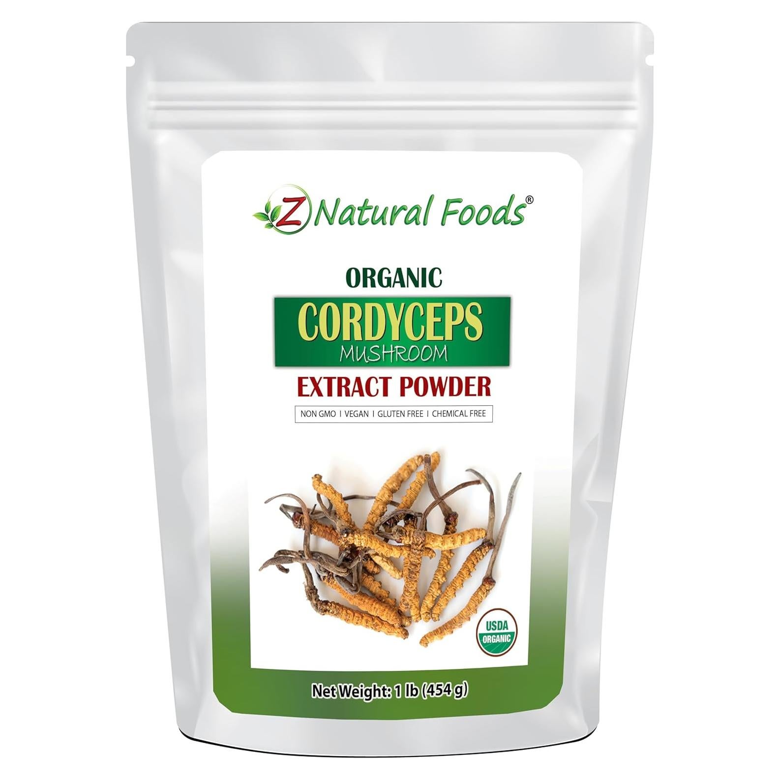 Polvo de Extracto de Hongo Cordyceps Orgánico Z Natural Foods 470g