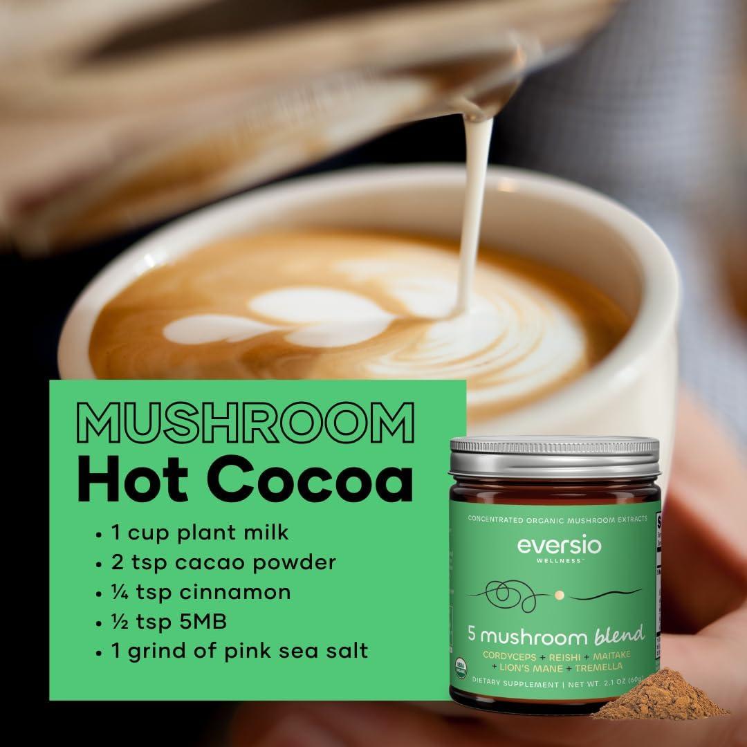 Mezcla de 5 Hongos Eversio Wellness 60g - Cordyceps, Reishi, Maitake