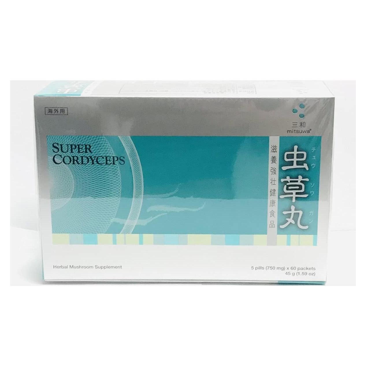 Suplemento Herbal Cordyceps Mitsuwa - 60 Paquetes x 5 Bolas