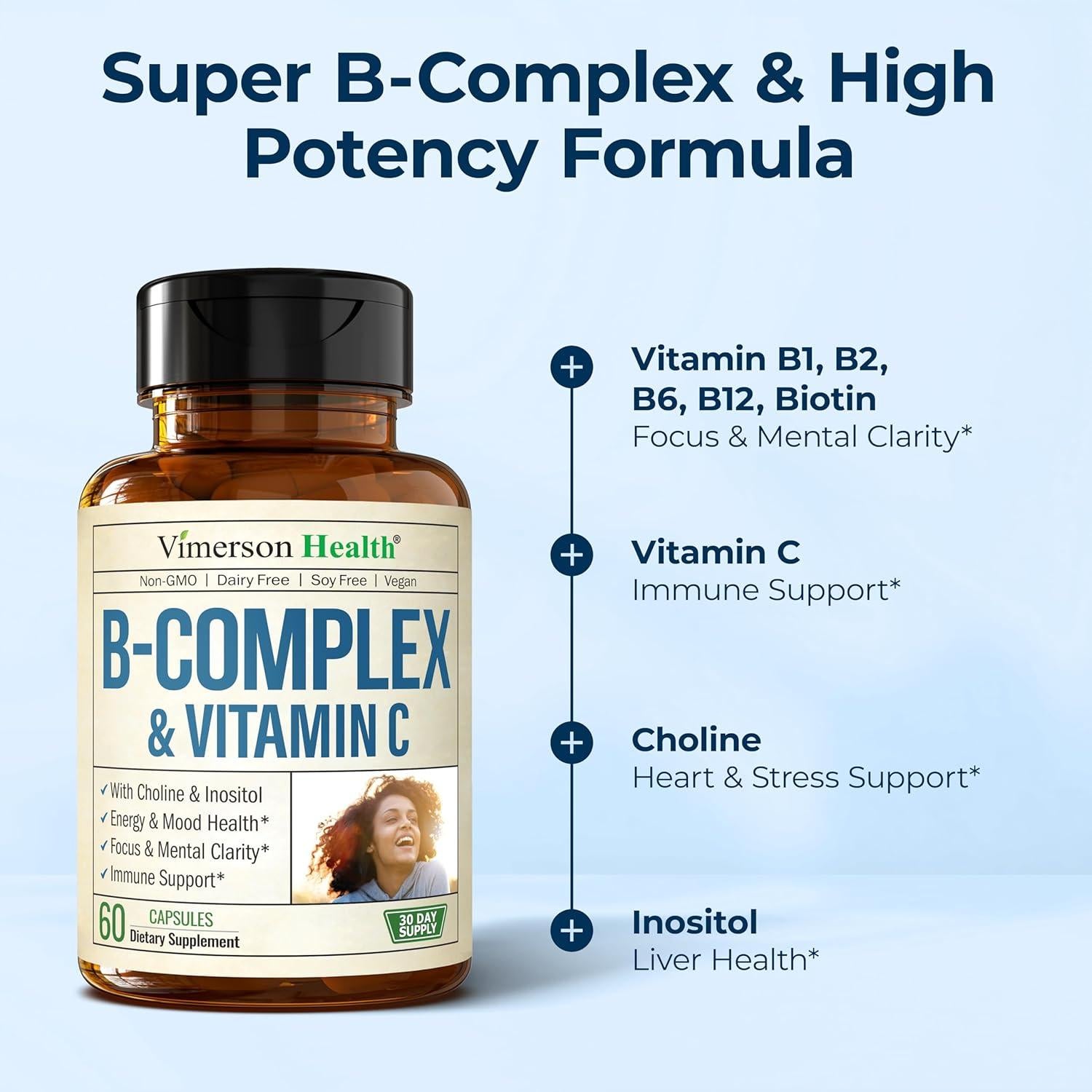 Complejo de Vitamina B y C Vimerson Health - 8 Vitaminas B