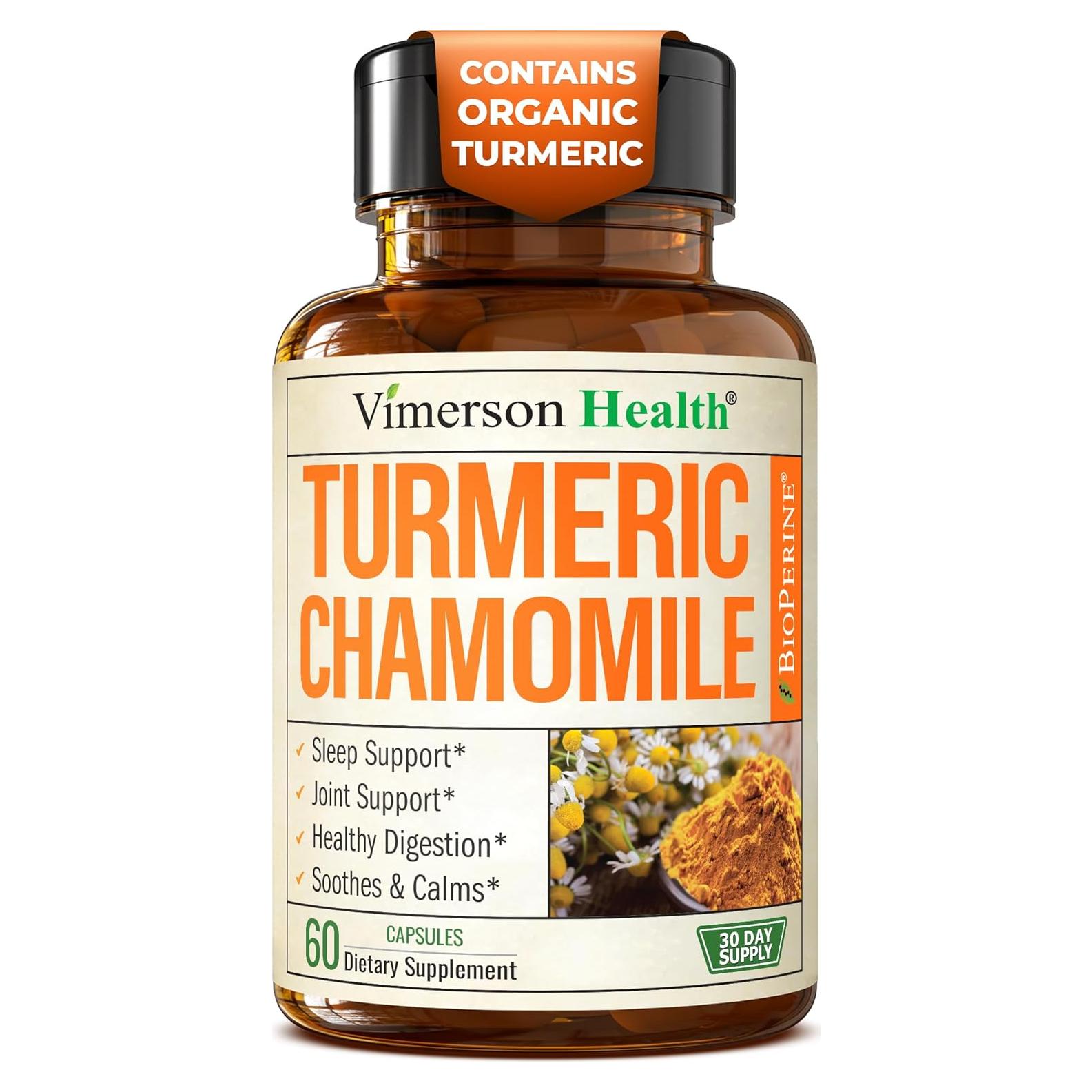 Suplemento de Cúrcuma y Manzanilla Vimerson Health 60 Cápsulas