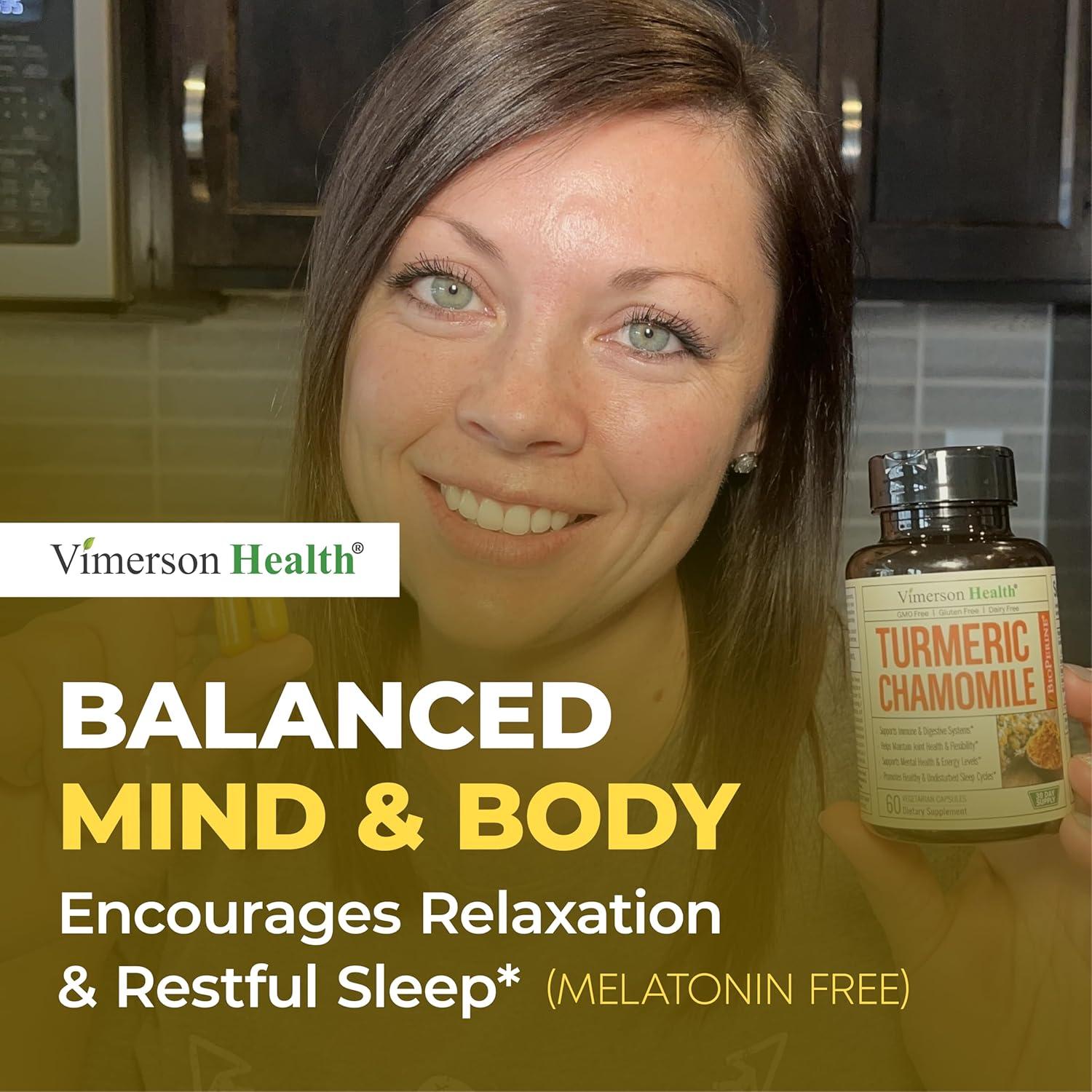 Suplemento de Cúrcuma y Manzanilla Vimerson Health 60 Cápsulas