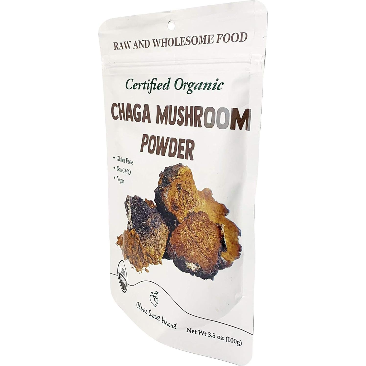 Polvo de Hongo Chaga Orgánico Cherie Sweet Heart 99.22 g