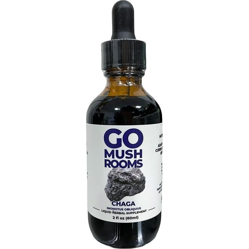 Tintura de Hongo Chaga GO Mushrooms 60 Porciones 60ml Antioxidante