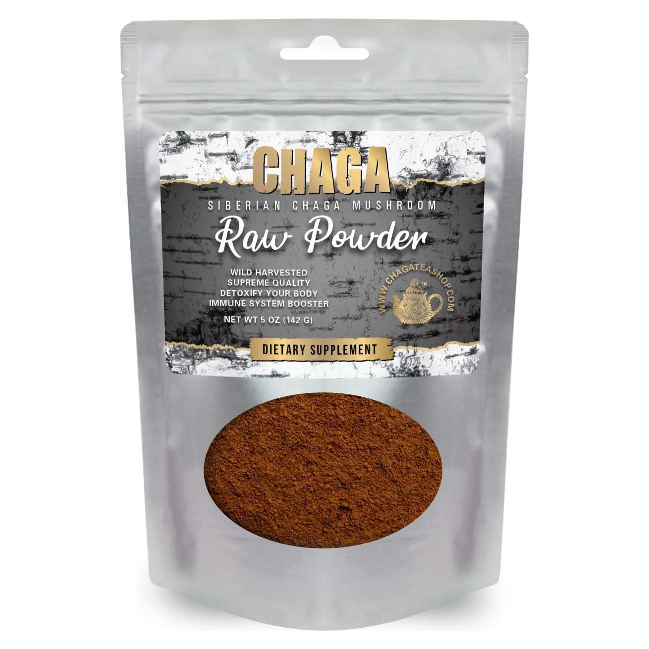 Polvo Crudo de Hongo Chaga Siberiano 142g - 100% Natural