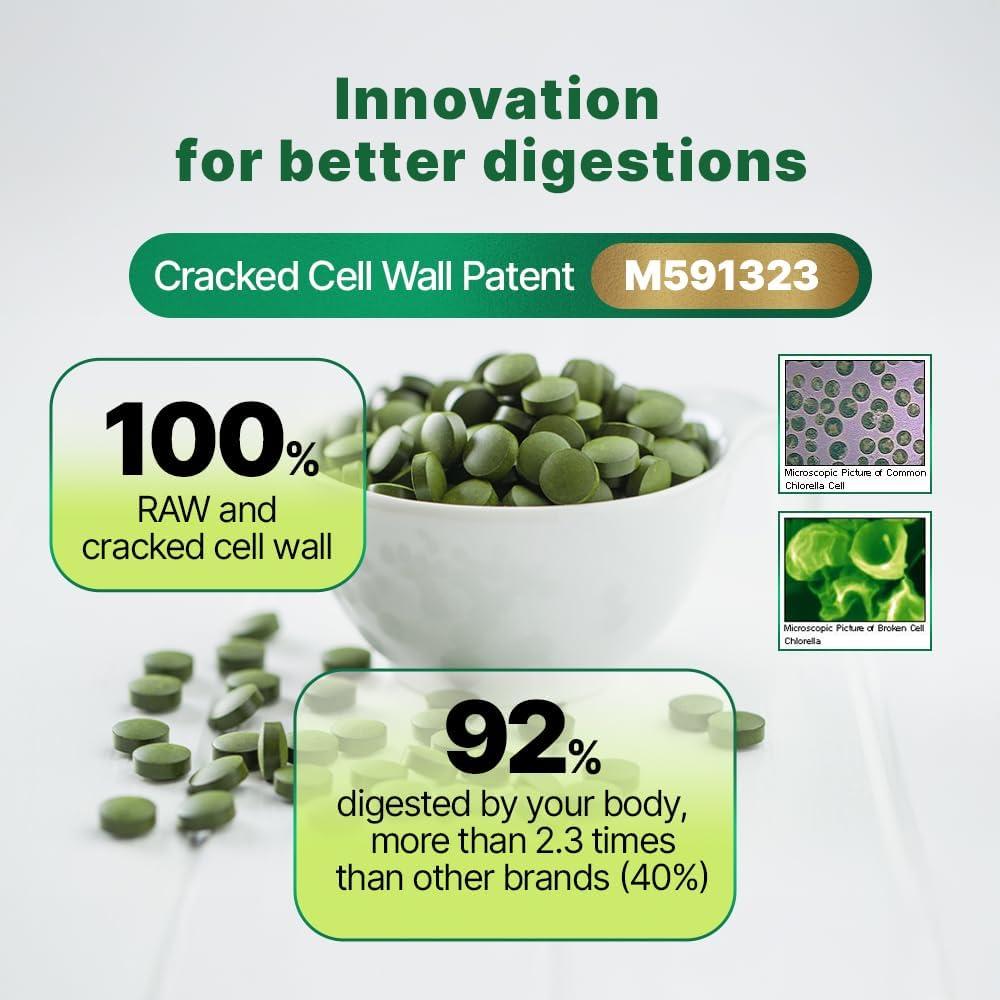 Tabletas de Chlorella Orgánica 500mg FEBICO 500ct Vegano