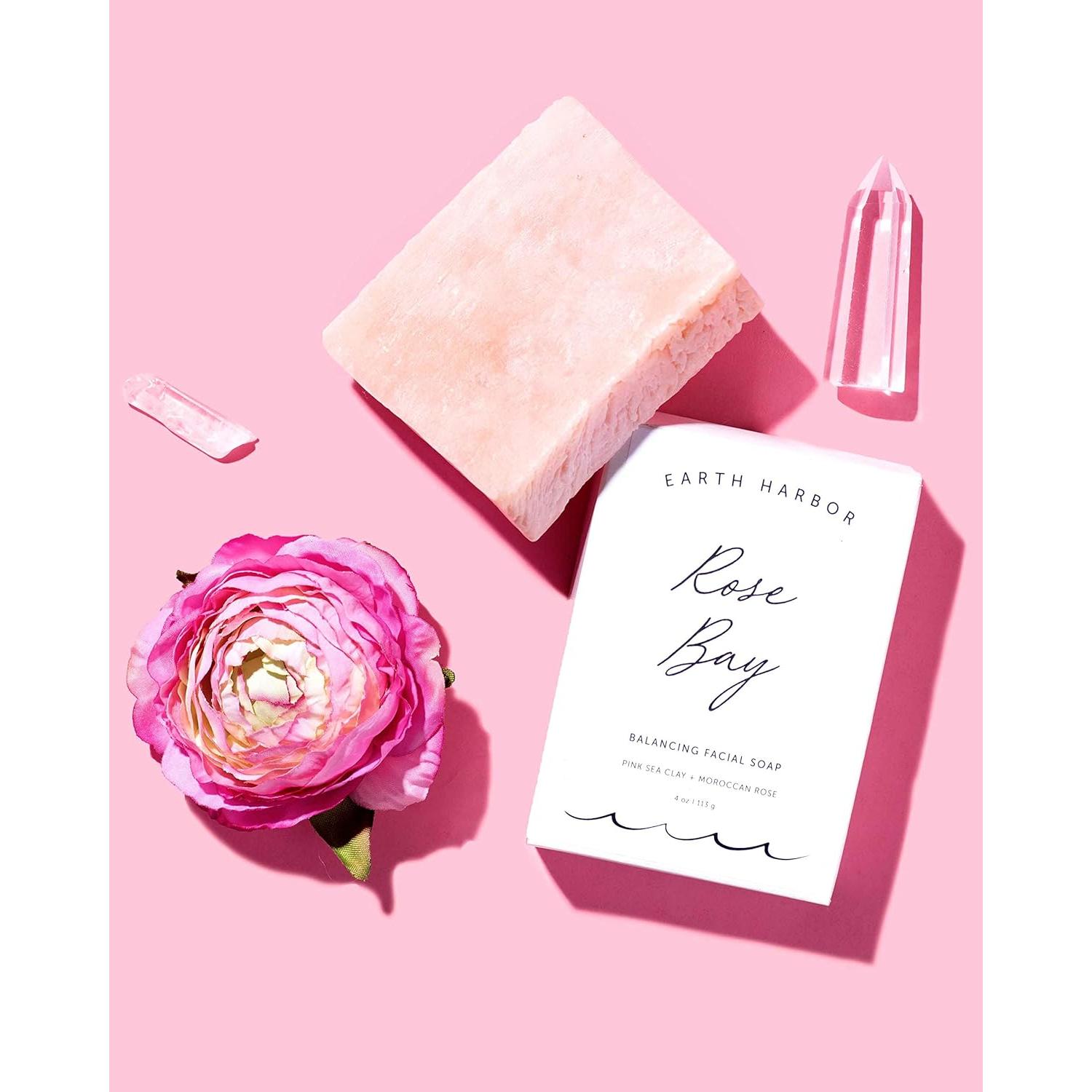 Jabón Facial Equilibrante Earth Harbor ROSE BAY 108g