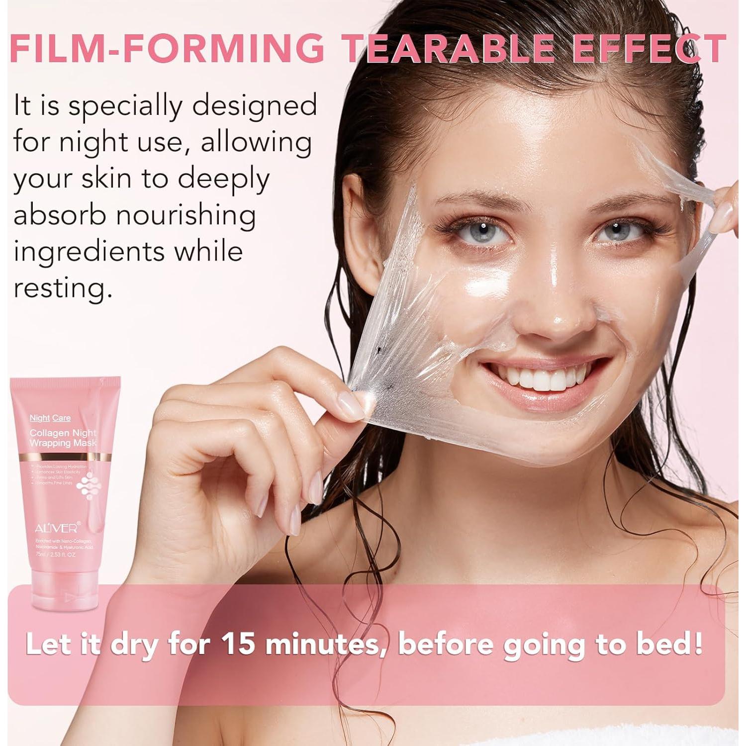 Mascarilla Facial Peel Off Colágeno Nocturna 75 ml - Hidratación y Elasticidad