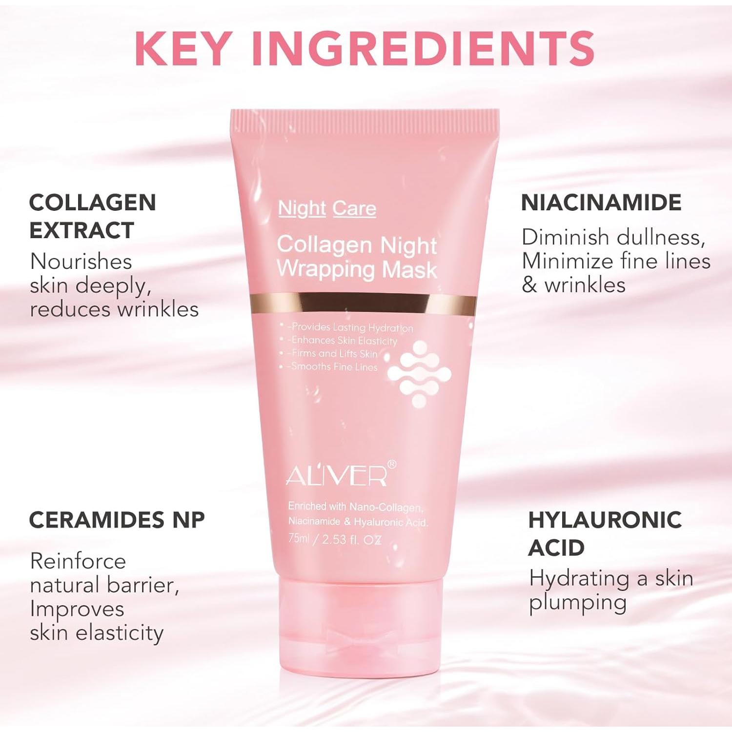 Mascarilla Facial Peel Off Colágeno Nocturna 75 ml - Hidratación y Elasticidad