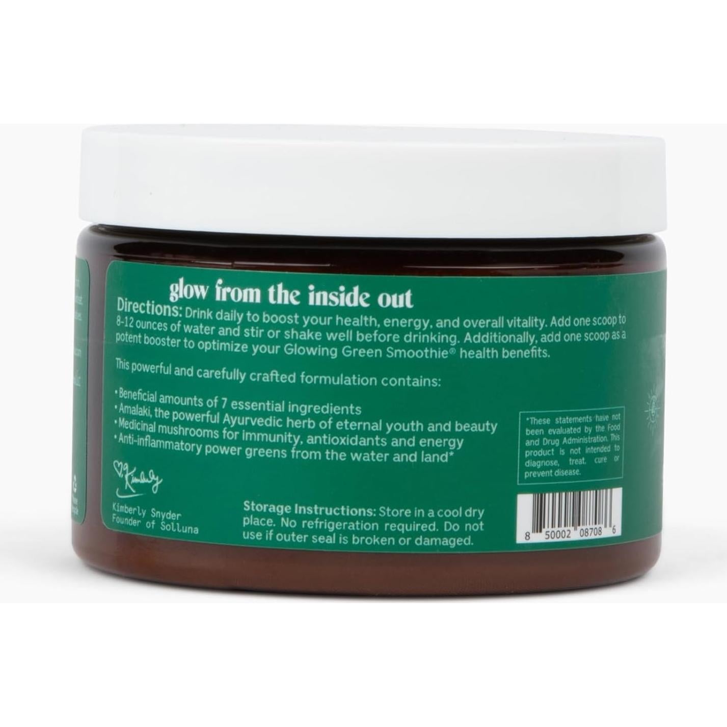 Polvo Verde Superalimento Solluna 30 Porciones Vegano