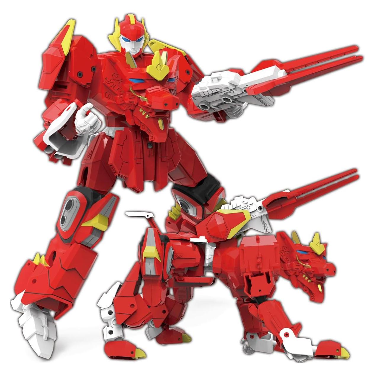 Robot Transformador Wenbeier Kirin 25,4 cm Rojo para Niños