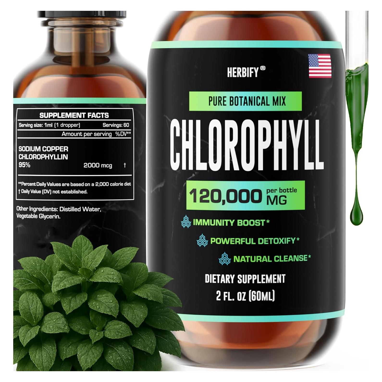 Gotas de Clorofila Líquida HERBIFY 59 ml - Energía y Salud