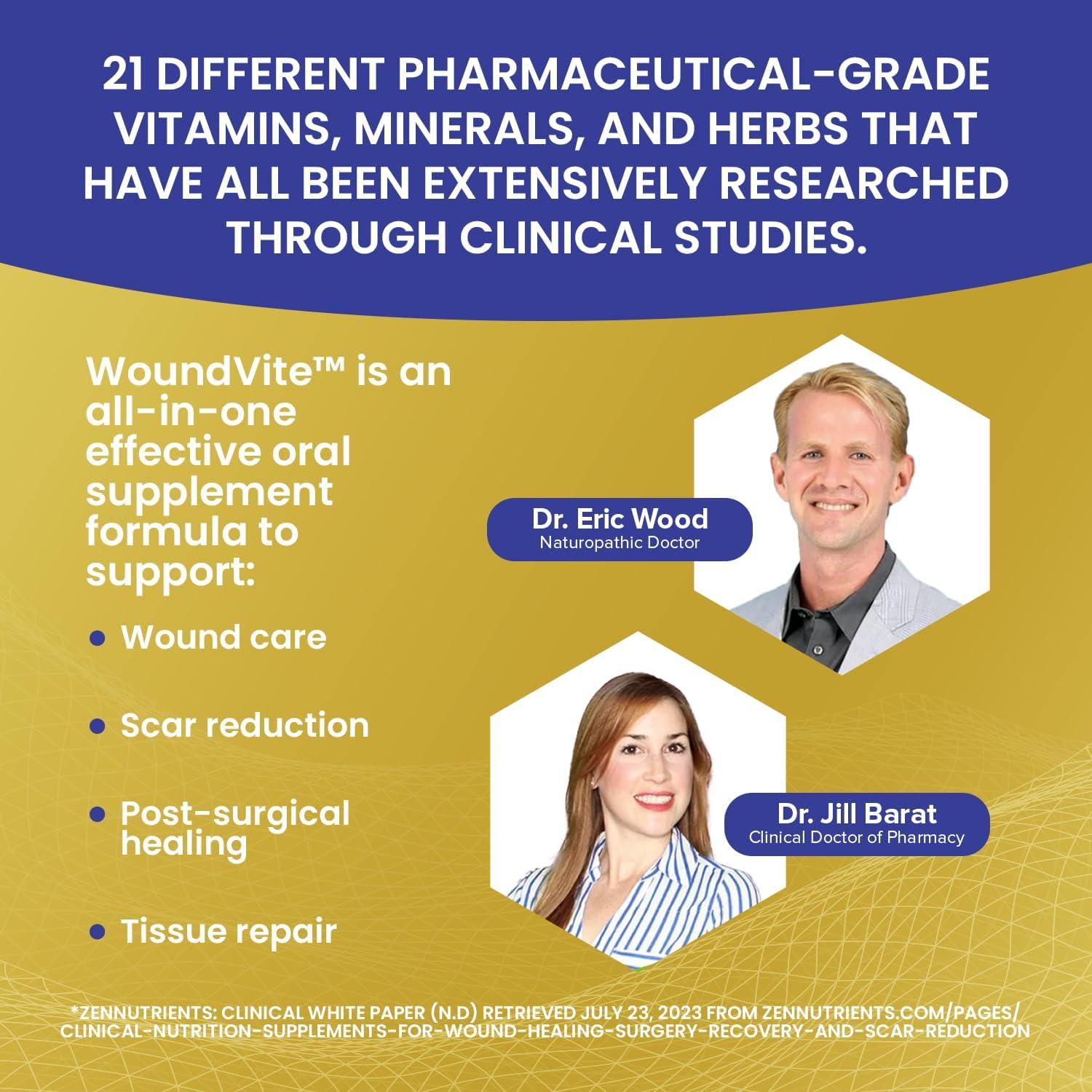 Zen Nutrients WoundVite 60 Cápsulas Veganas - Soporte Post-Cirugía