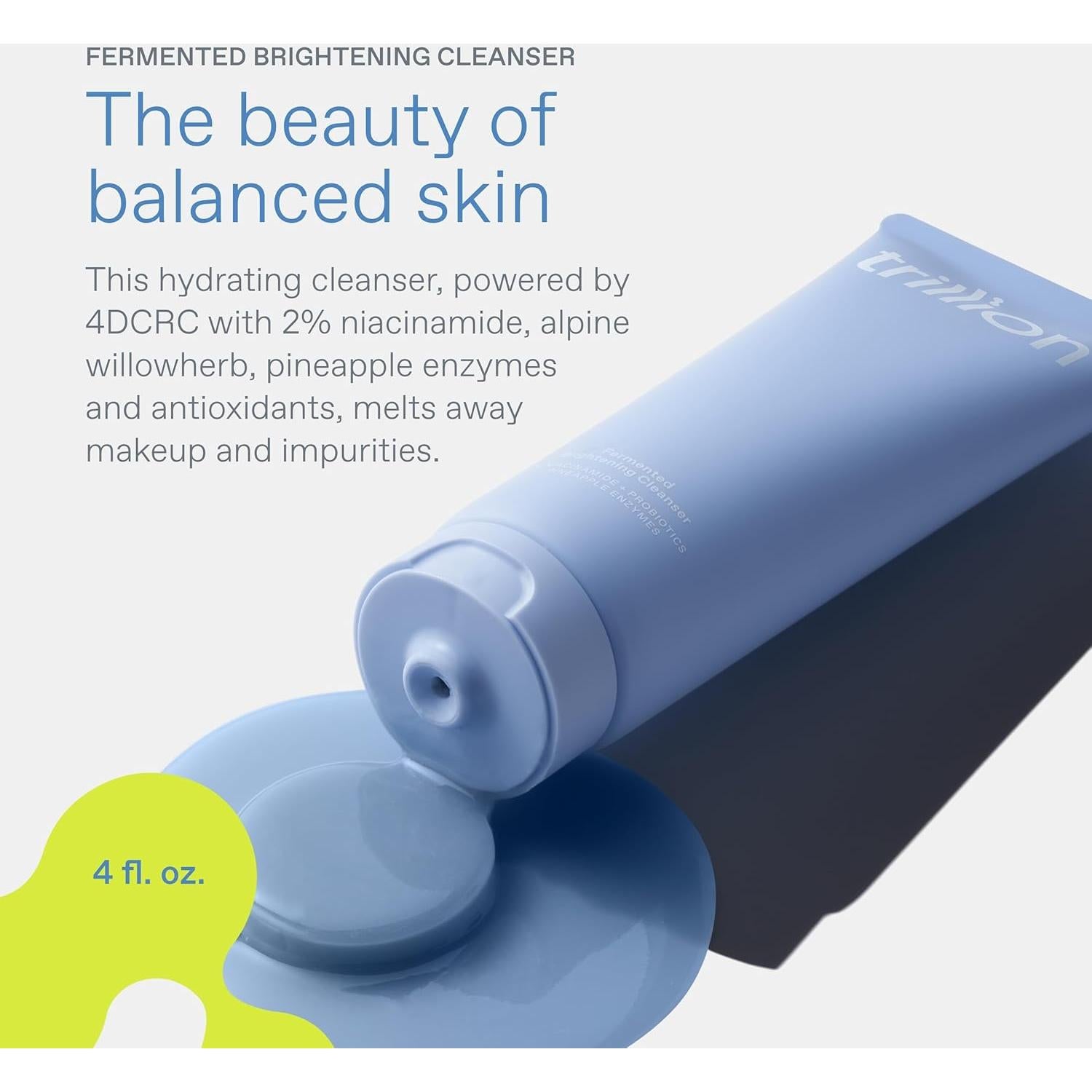 Limpiador Iluminador Fermentado Trillion 161g - Piel Radiante