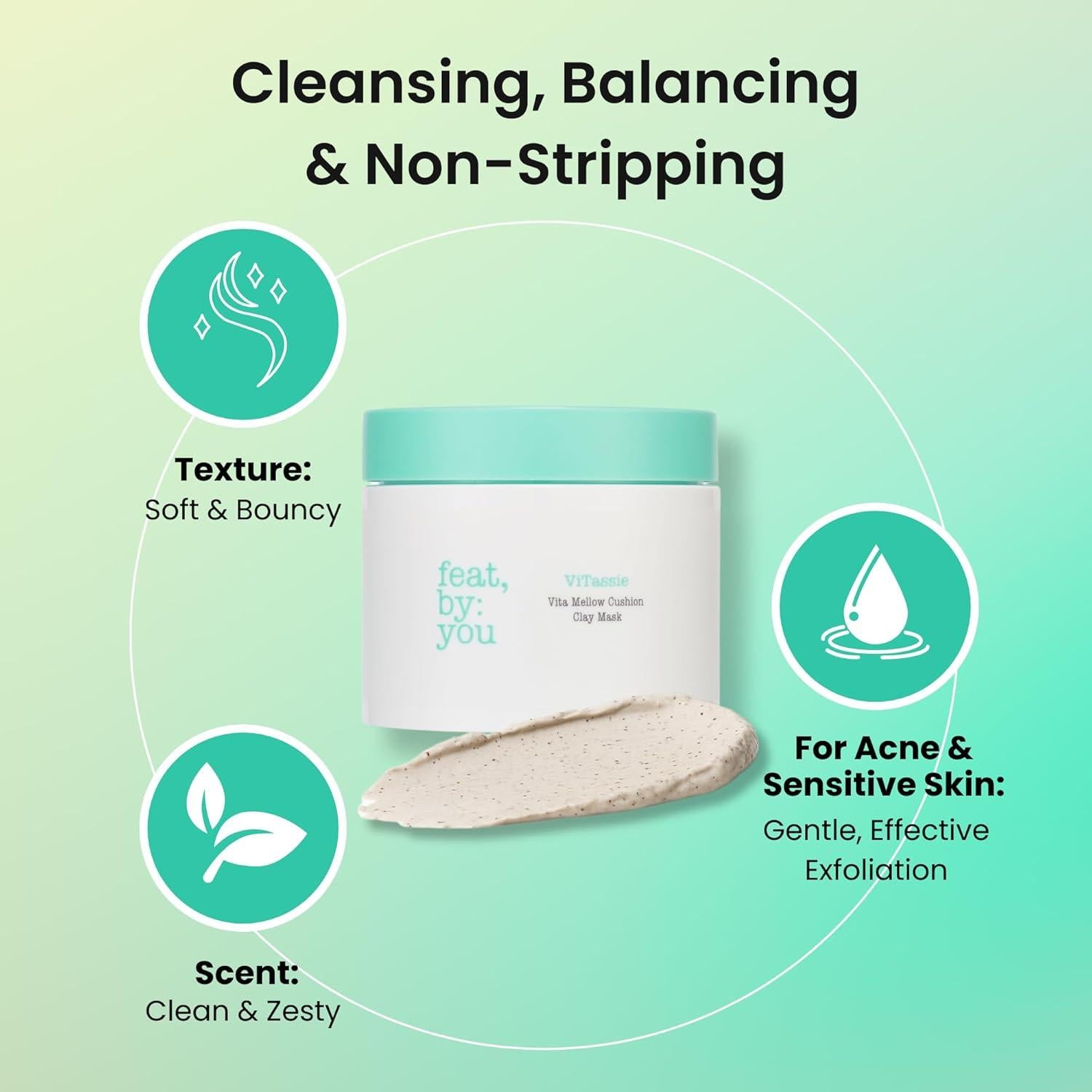 Mascarilla de Arcilla Vegana Feat By You 135 ml - Control de Sebo