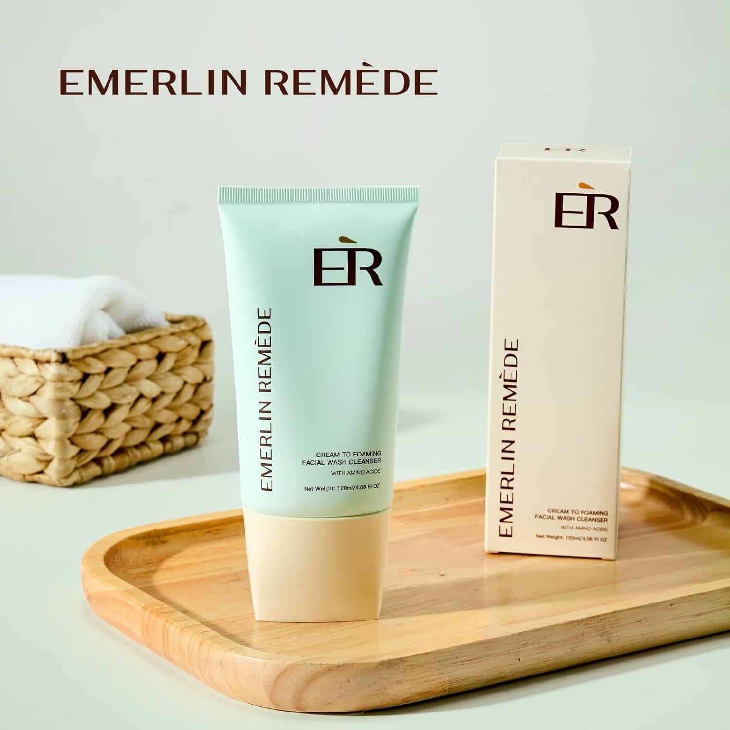 Limpiador Facial Espuma EMERLIN REMÈDE 120ml - Aloe, Ceramida NP, Ácido Hialurónico
