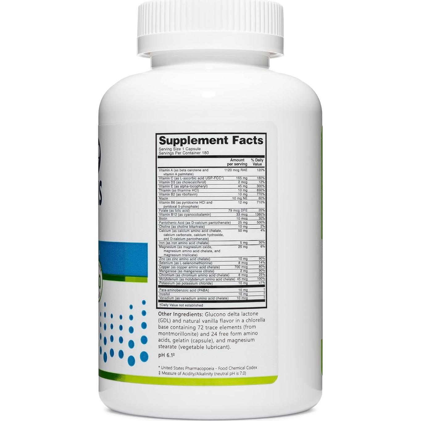 NutriBiotic Multivitaminas y Minerales 180 Cápsulas Grado Farmacéutico