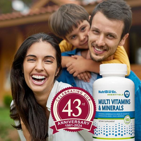 NutriBiotic Multivitaminas y Minerales 180 Cápsulas Grado Farmacéutico