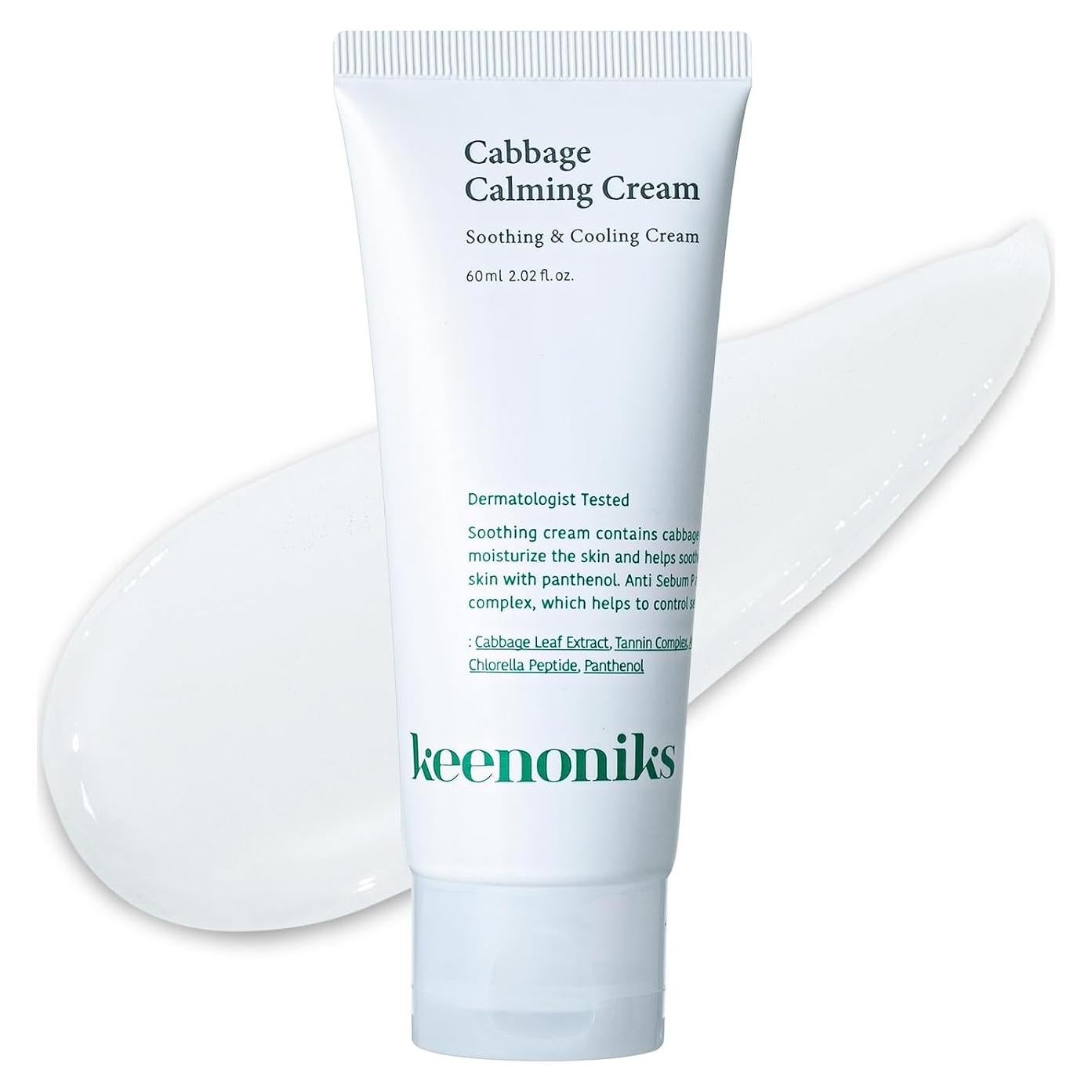 Crema Calmante de Repollo Keenoniks 60ml - Hidratante Piel Sensible