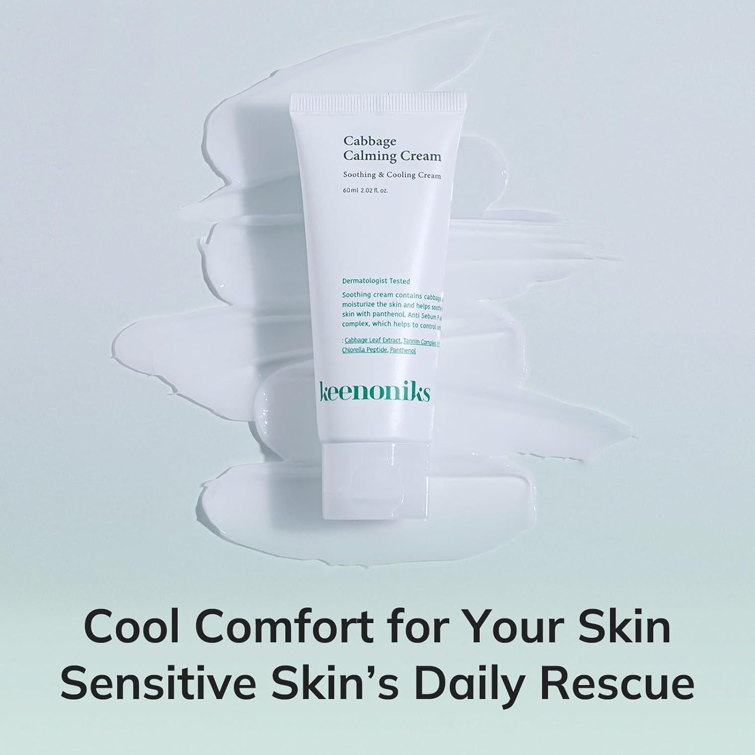 Crema Calmante de Repollo Keenoniks 60ml - Hidratante Piel Sensible