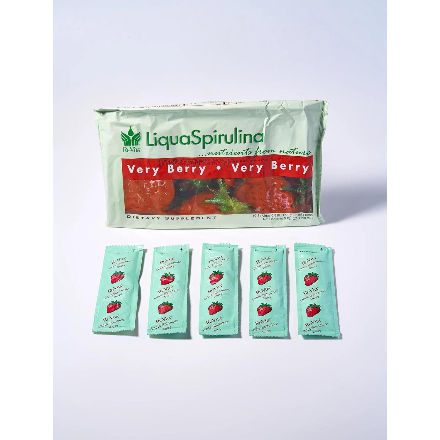 Paquete de Spirulina Liqua Very Berry 30 Porciones