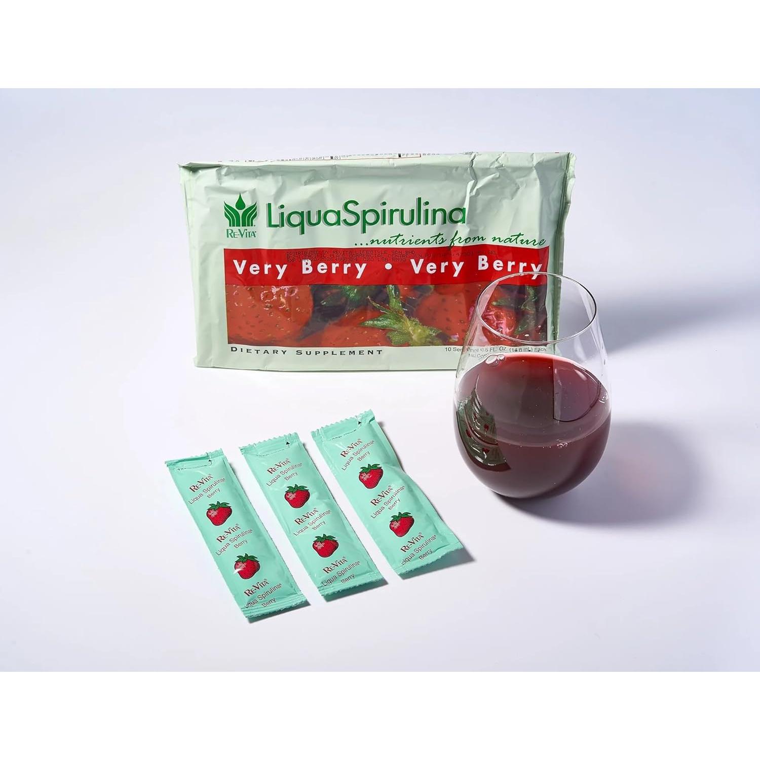 Paquete de Spirulina Liqua Very Berry 30 Porciones