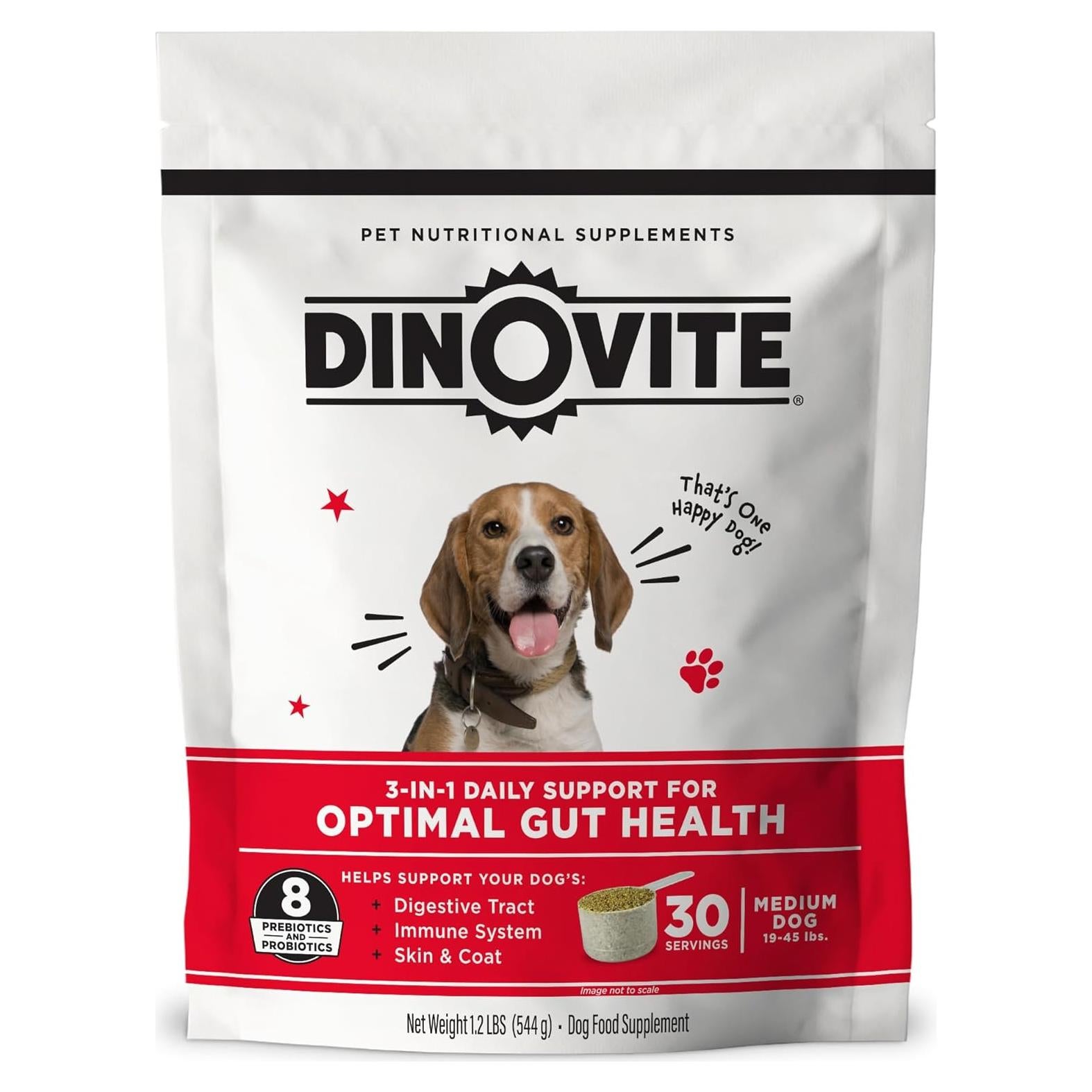 Dinovite 3 en 1 Probiotico para Perros Medianos 30 Porciones