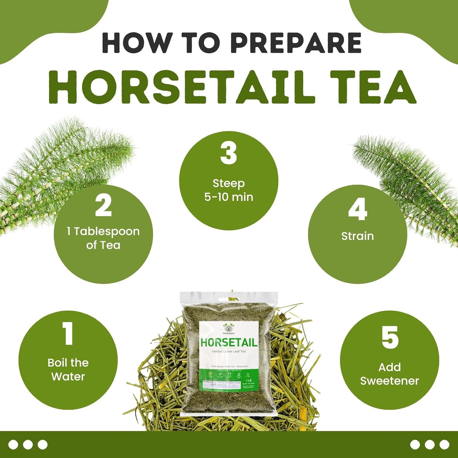 Té de Cola de Caballo Herbalista Premium Suelto 226g 100% Natural