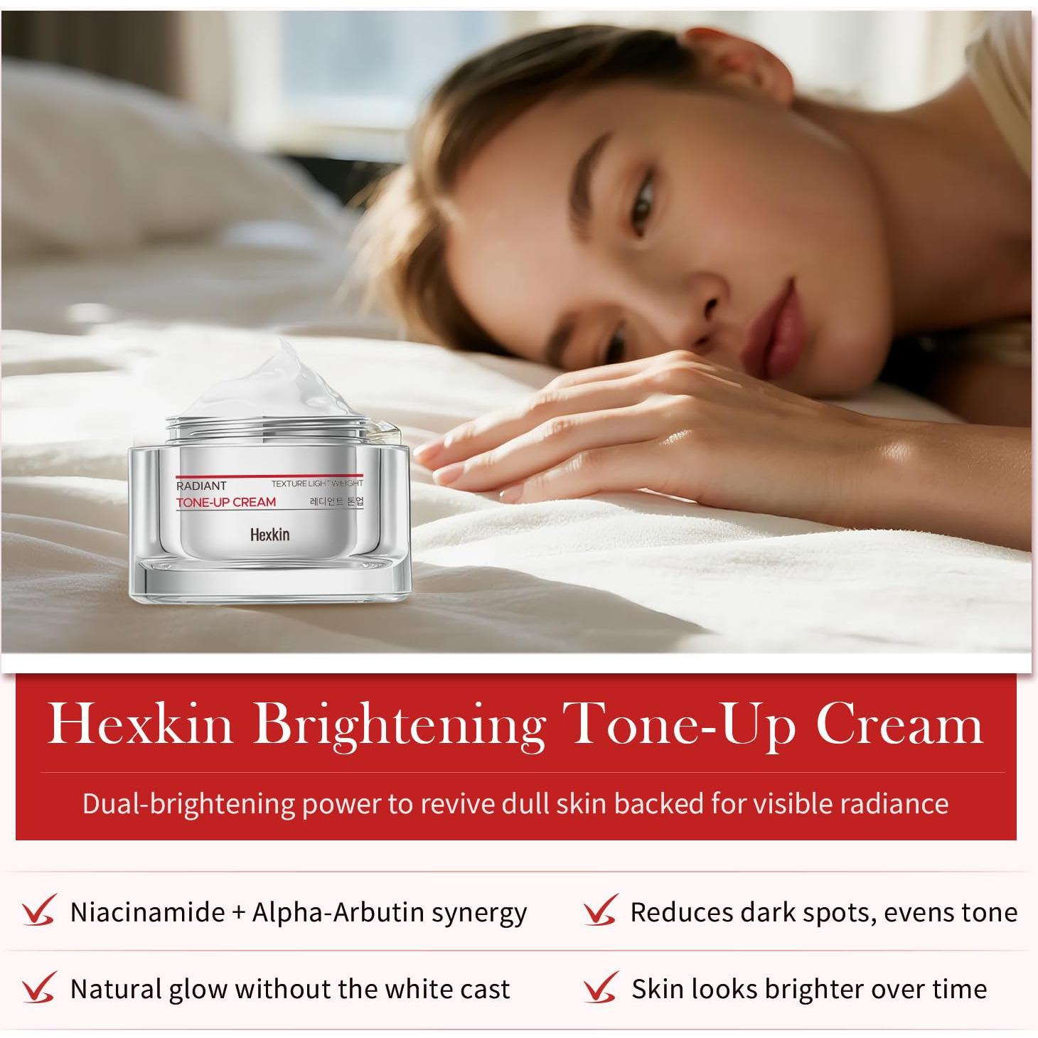 Crema Hidratante Facial Hexkin 40g - Cuidado Coreano Piel Radiante