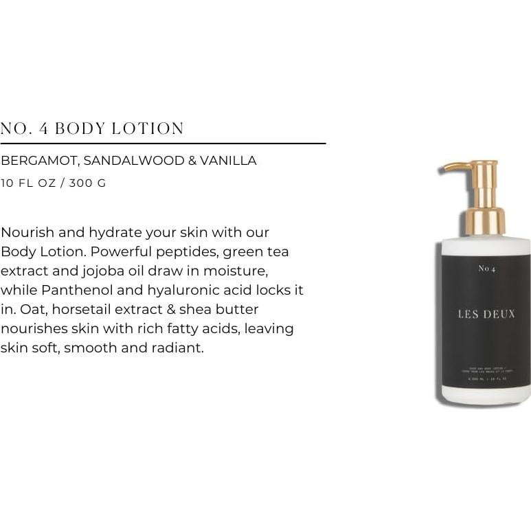 Loción Corporal Ultra Hidratante Les Deux 295 ml - Bergamota, Sándalo, Vainilla