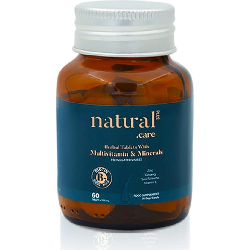 Vitaminas para el Crecimiento del Cabello Natural Care 5000 mcg Biotina