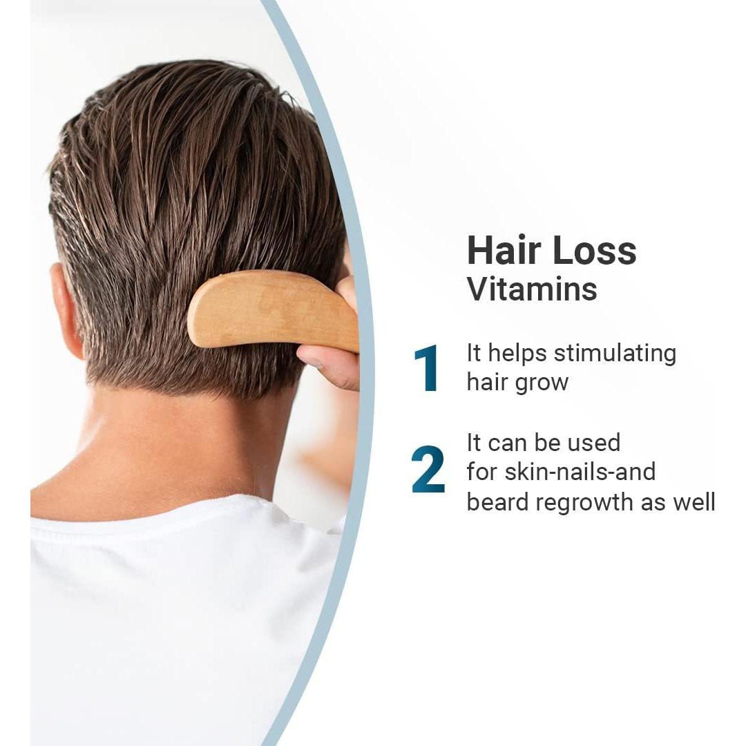 Vitaminas para el Crecimiento del Cabello Natural Care 5000 mcg Biotina