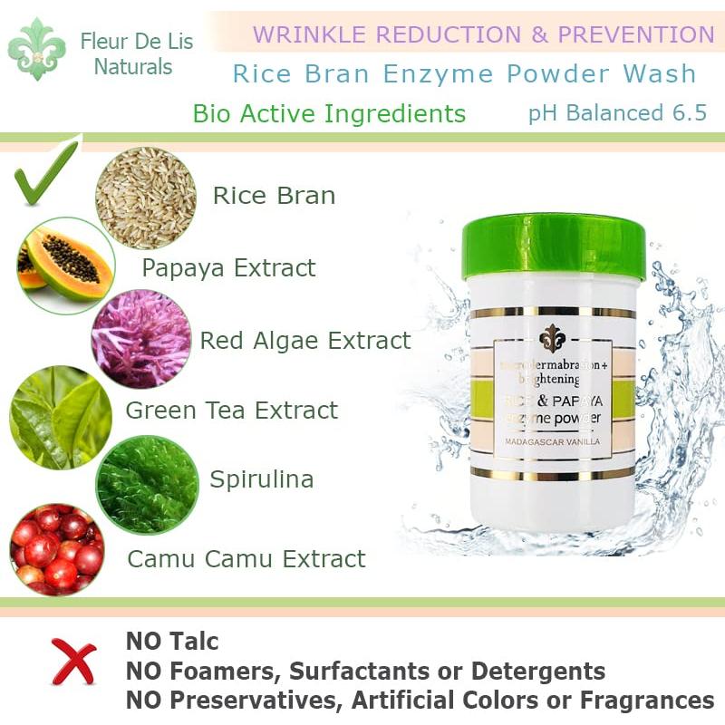 Exfoliante Natural Fleur De Lis - Polvo de Enzima de Arroz y Papaya 59.53g