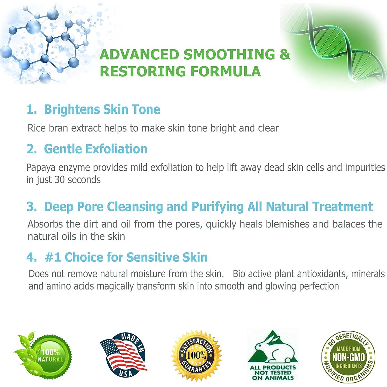 Exfoliante Natural Fleur De Lis - Polvo de Enzima de Arroz y Papaya 59.53g