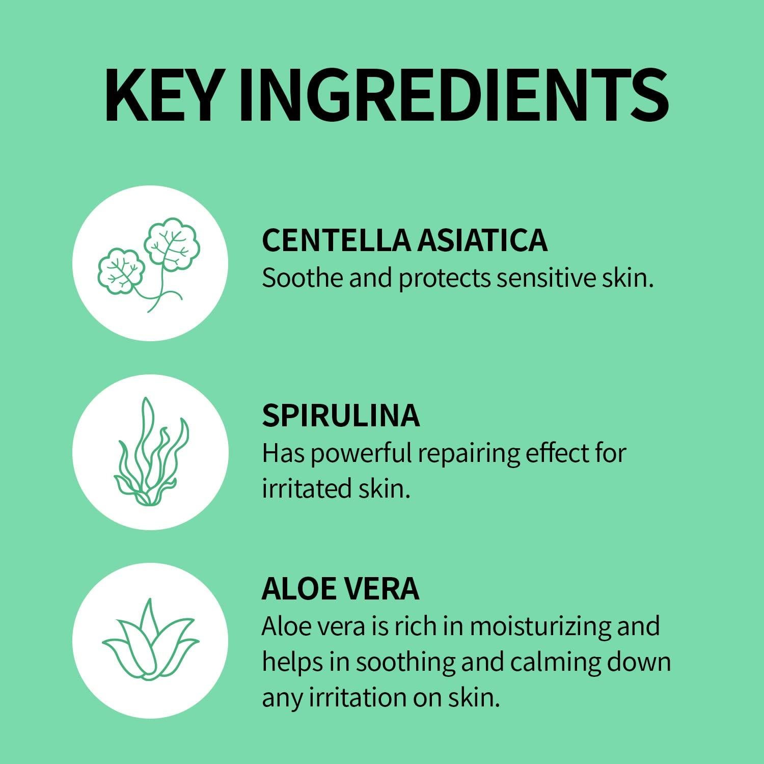 Crema Verde Cica 48g - Vegana y Libre de Crueldad - Piel Sensible