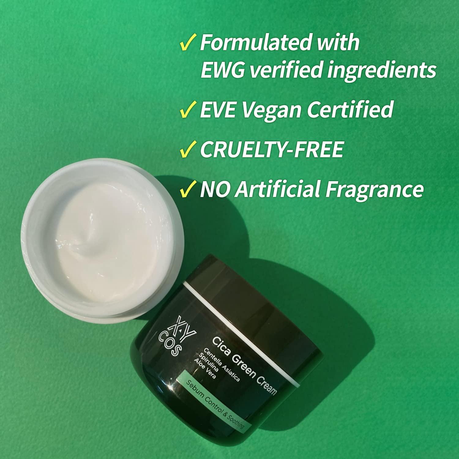 Crema Verde Cica 48g - Vegana y Libre de Crueldad - Piel Sensible
