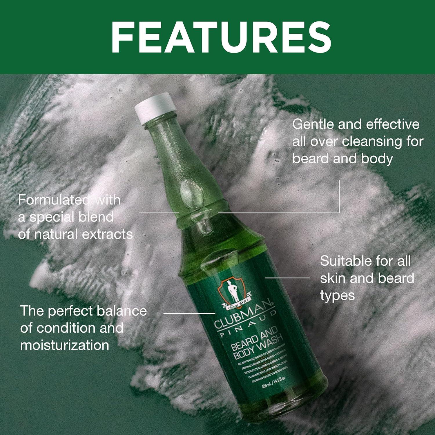 Lavado de Barba y Cuerpo Clubman Pinaud 428 ml - 2 en 1