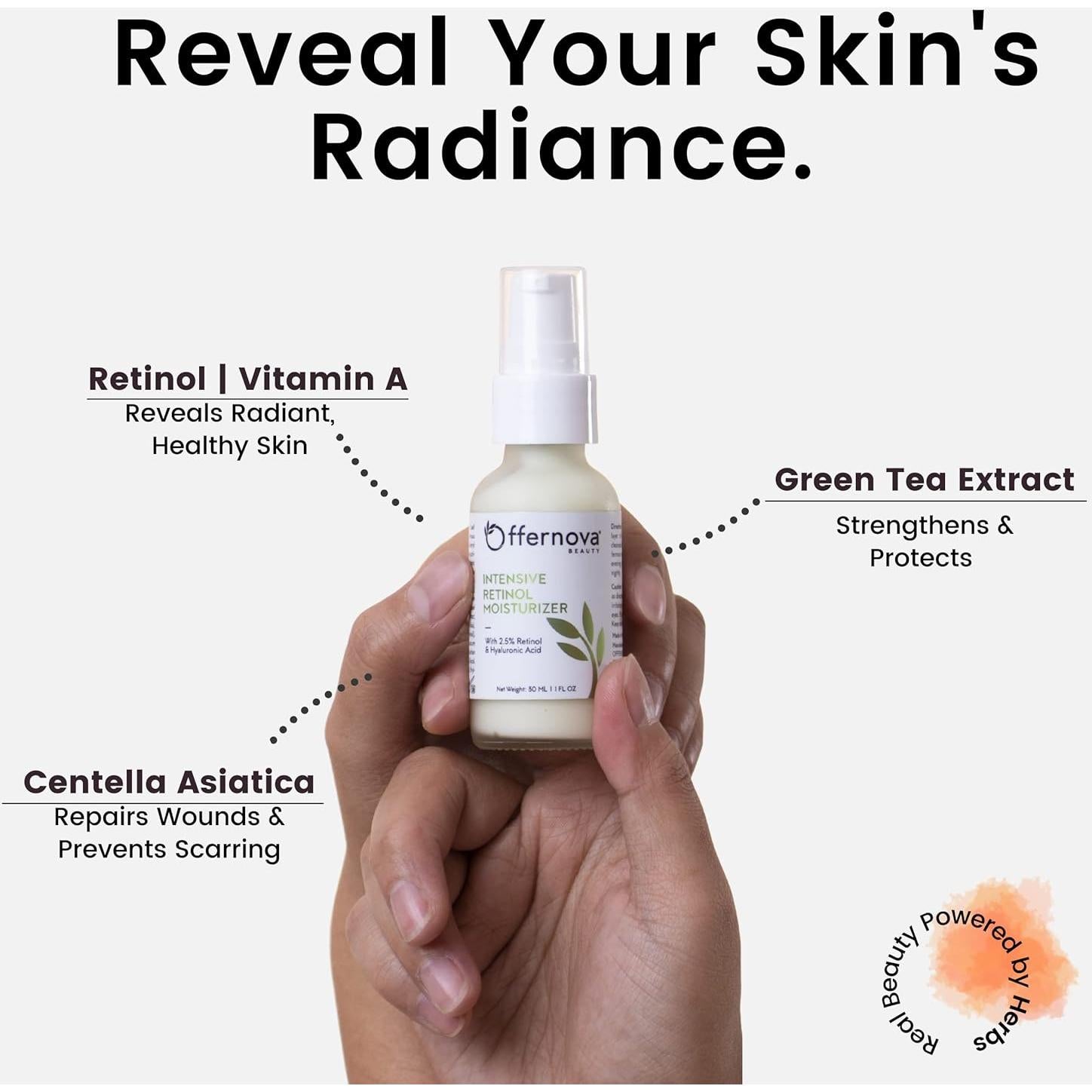 Crema Humectante Nocturna Offernova 2.5% Retinol & Ácido Hialurónico