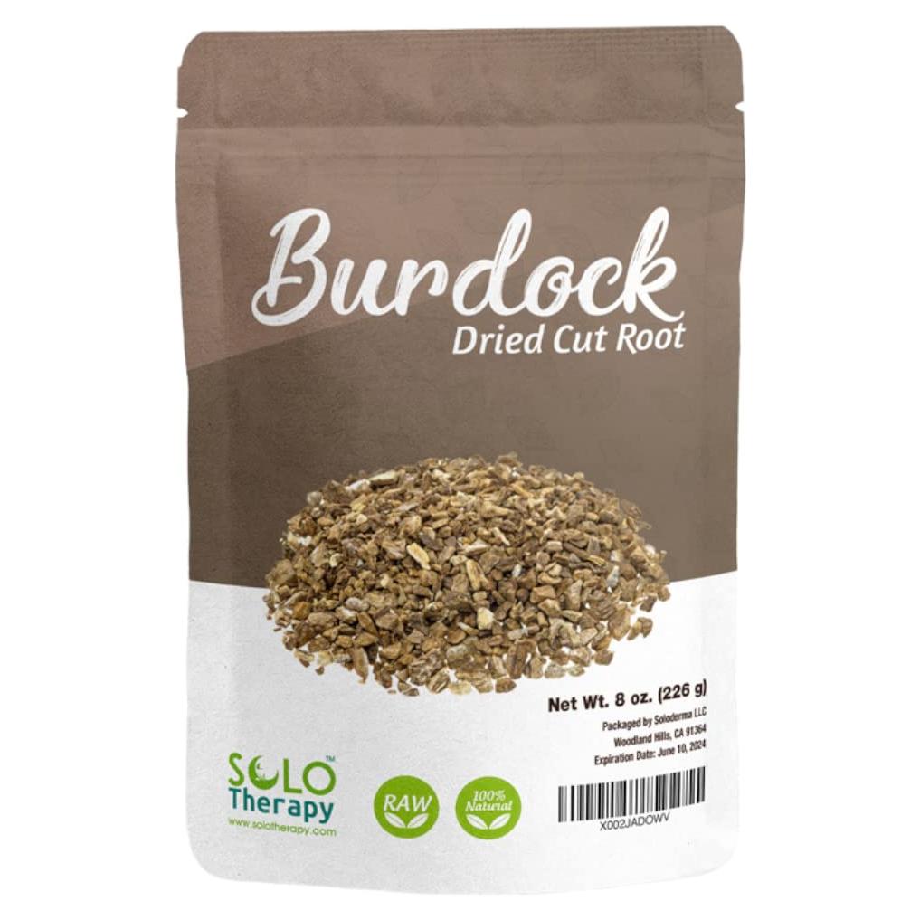 Raíz de Bardana Secada y Cortada 226.8 g SoloTherapy