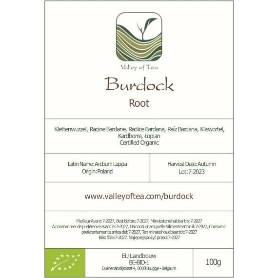 Té de raíz de bardana orgánico Valle del Té 100g