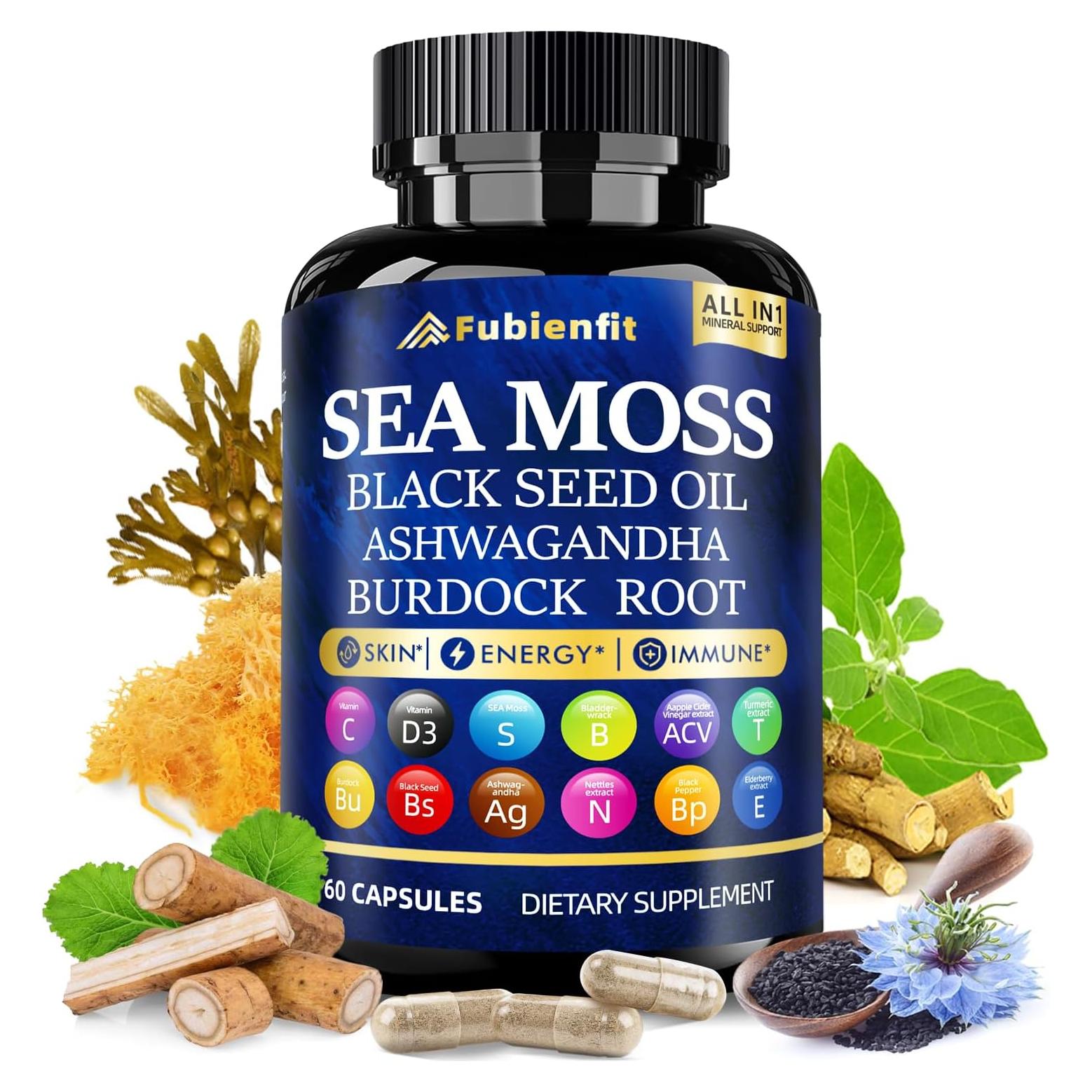 Cápsulas de Musgo Marino Fubienfit - 60 Unidades - Superalimento