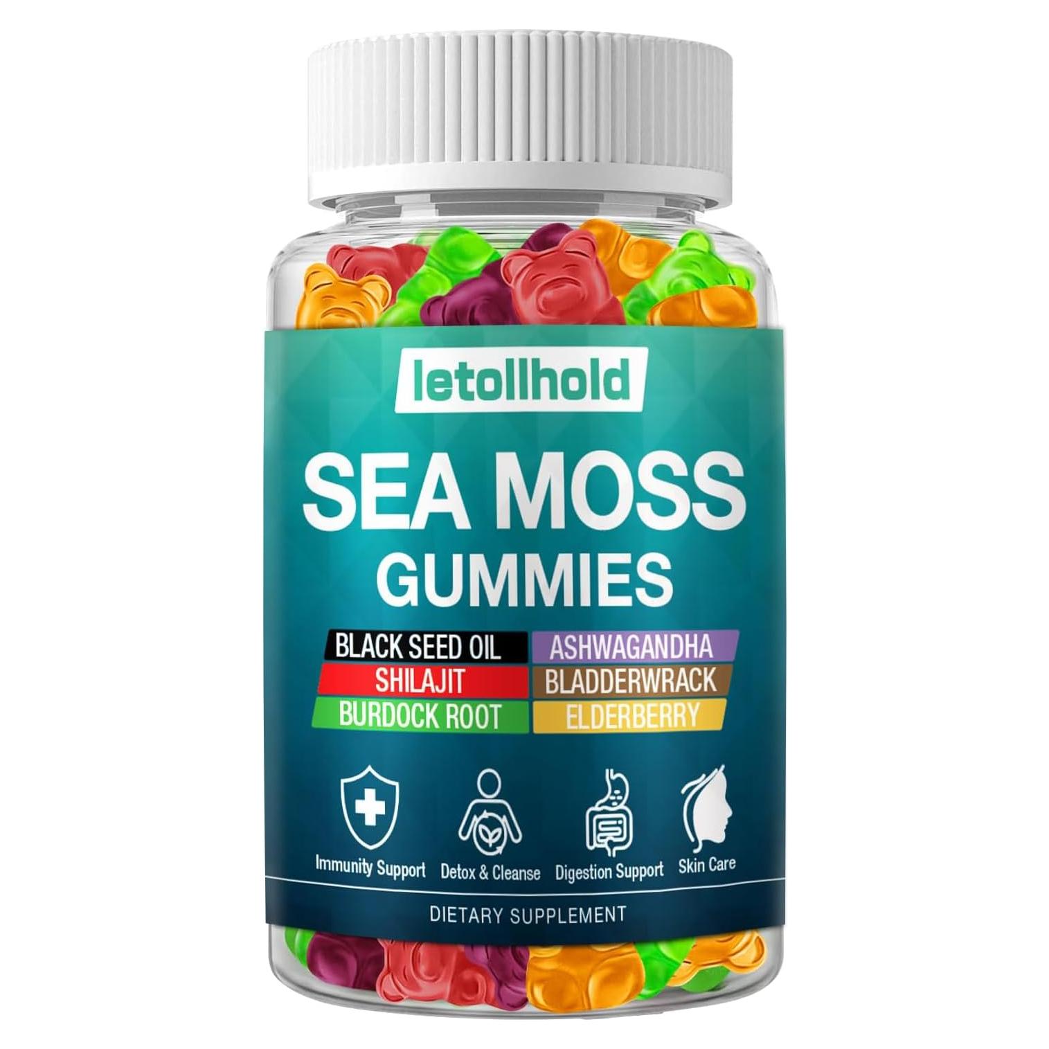 Gomitas de Musgo Marino Orgánico Letollhold con Ashwagandha - 60 Unidades