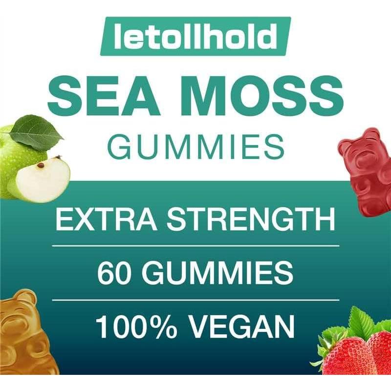 Gomitas de Musgo Marino Orgánico Letollhold con Ashwagandha - 60 Unidades