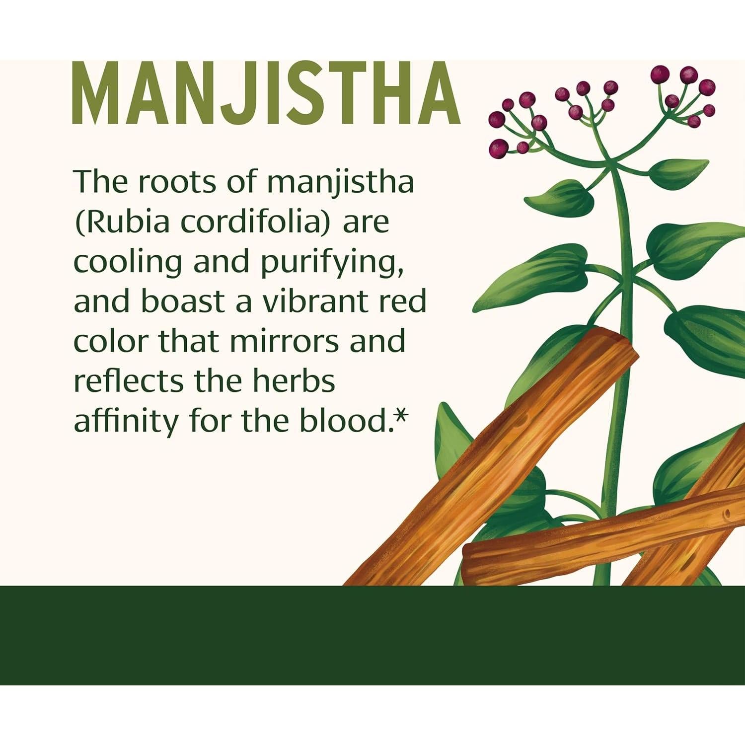 Tabletas de Manjistha Banyan Botanicals - Suplemento Orgánico 90 Tabletas