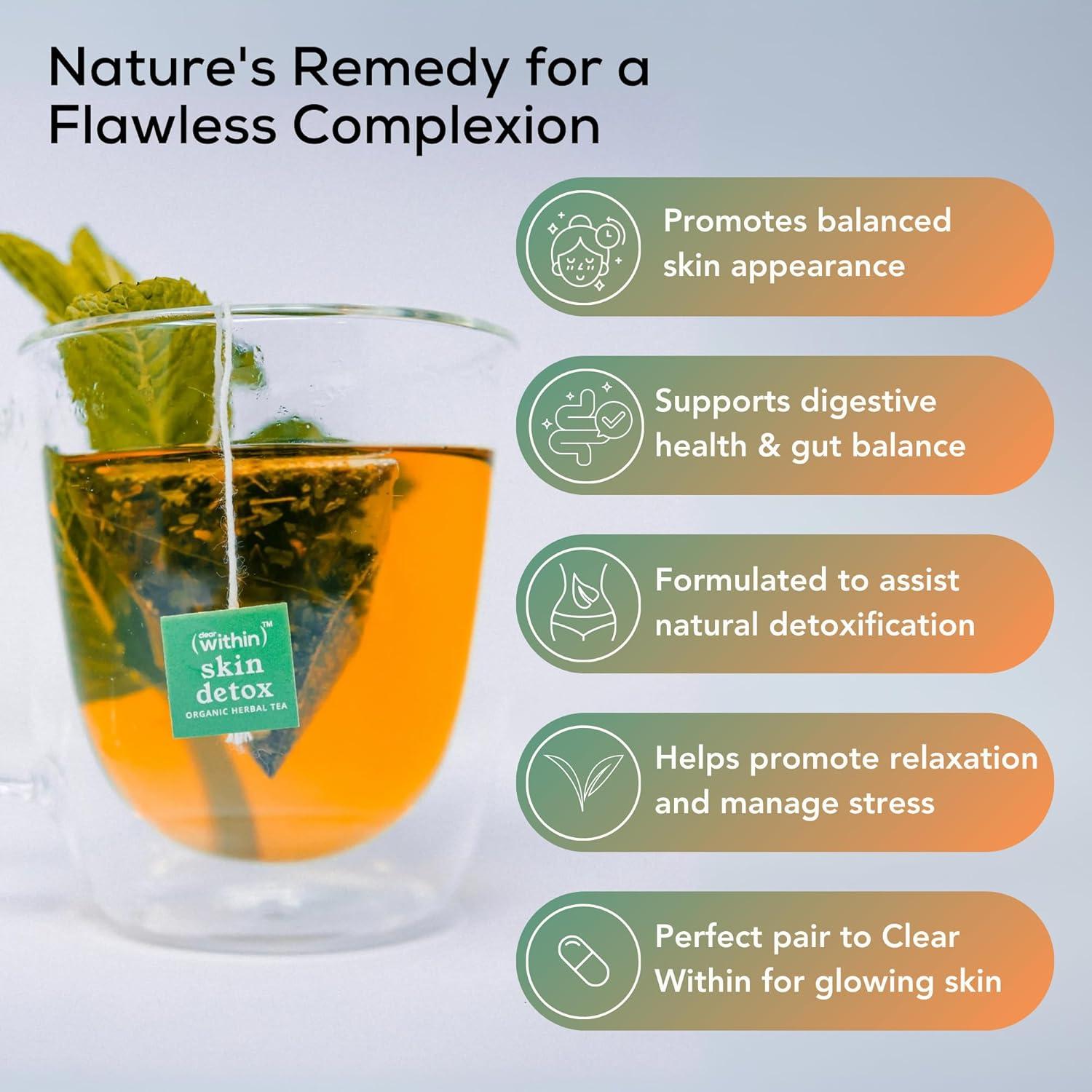 Té Detoxificante Clear Within - 6 Ingredientes Naturales 72g