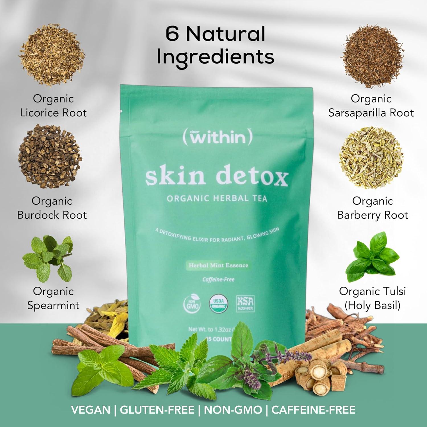 Té Detoxificante Clear Within - 6 Ingredientes Naturales 72g