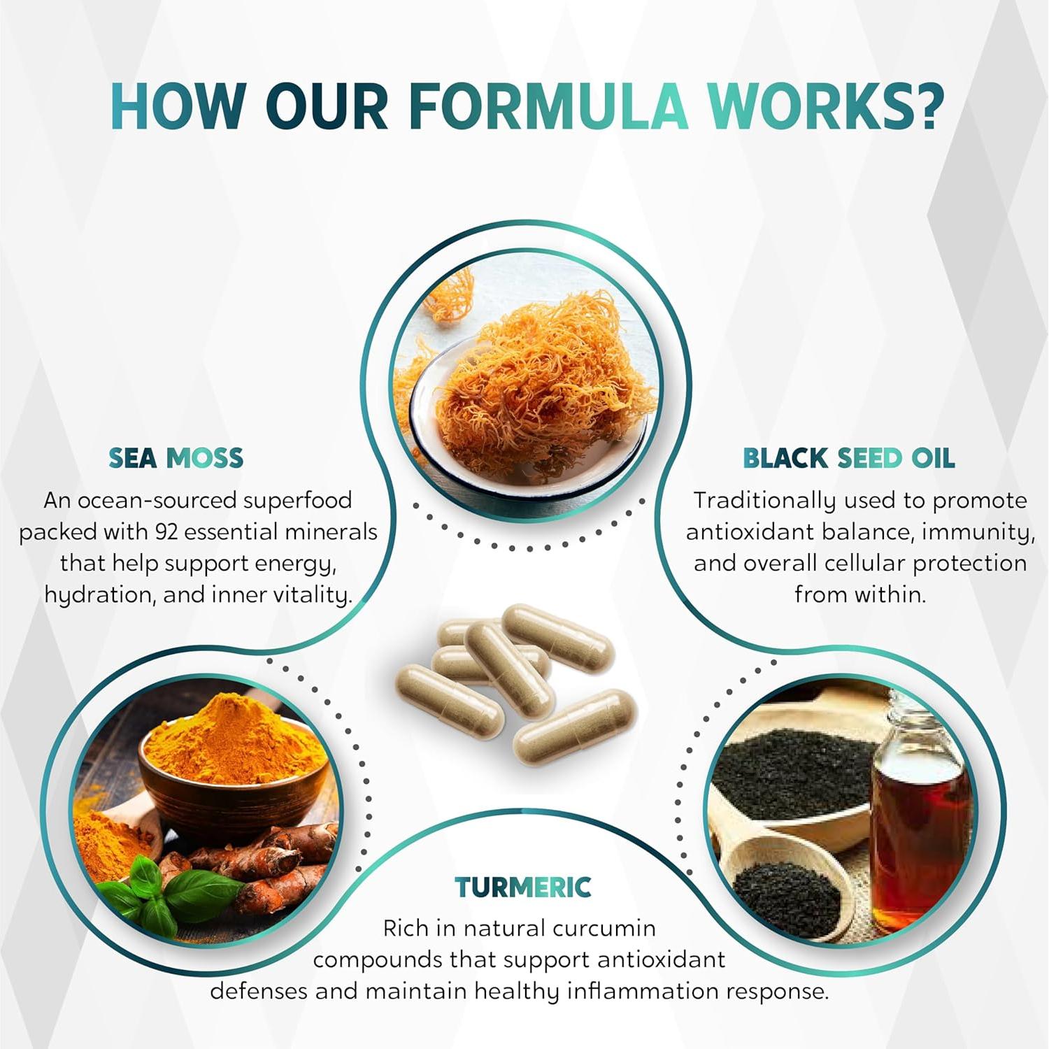 Suplemento de Musgo Marino Nessarit 150 Cápsulas 16 Ingredientes