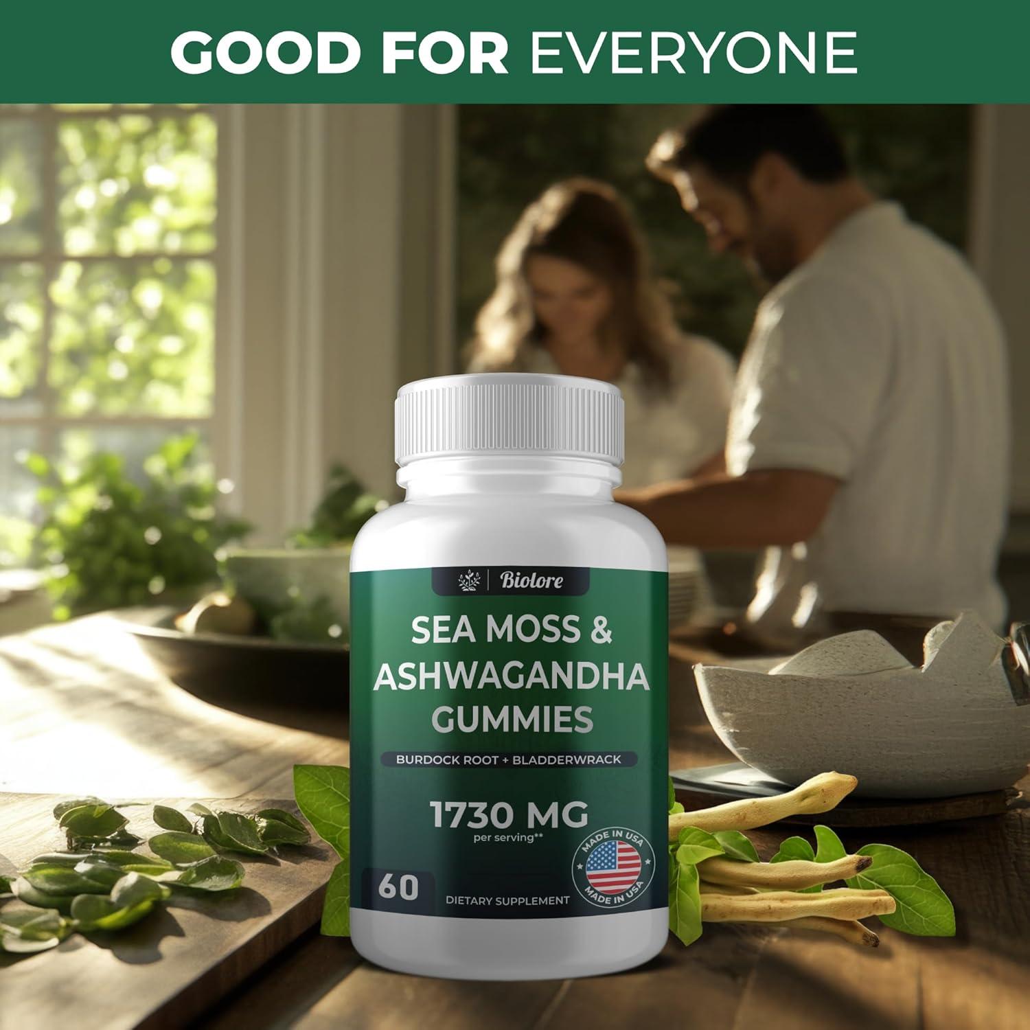 Gomitas Veganas Biolore de Musgo Marino y Ashwagandha 60 Unidades