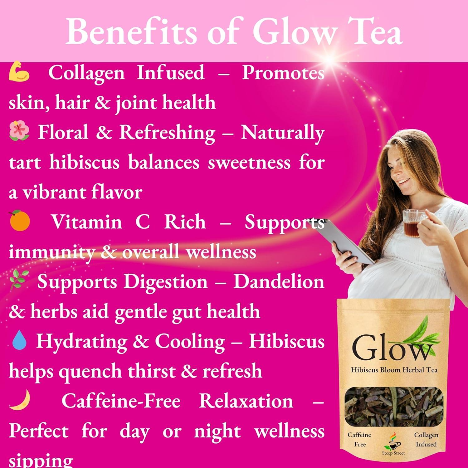 Té de hierbas Steep Street Hibiscus con colágeno 85g