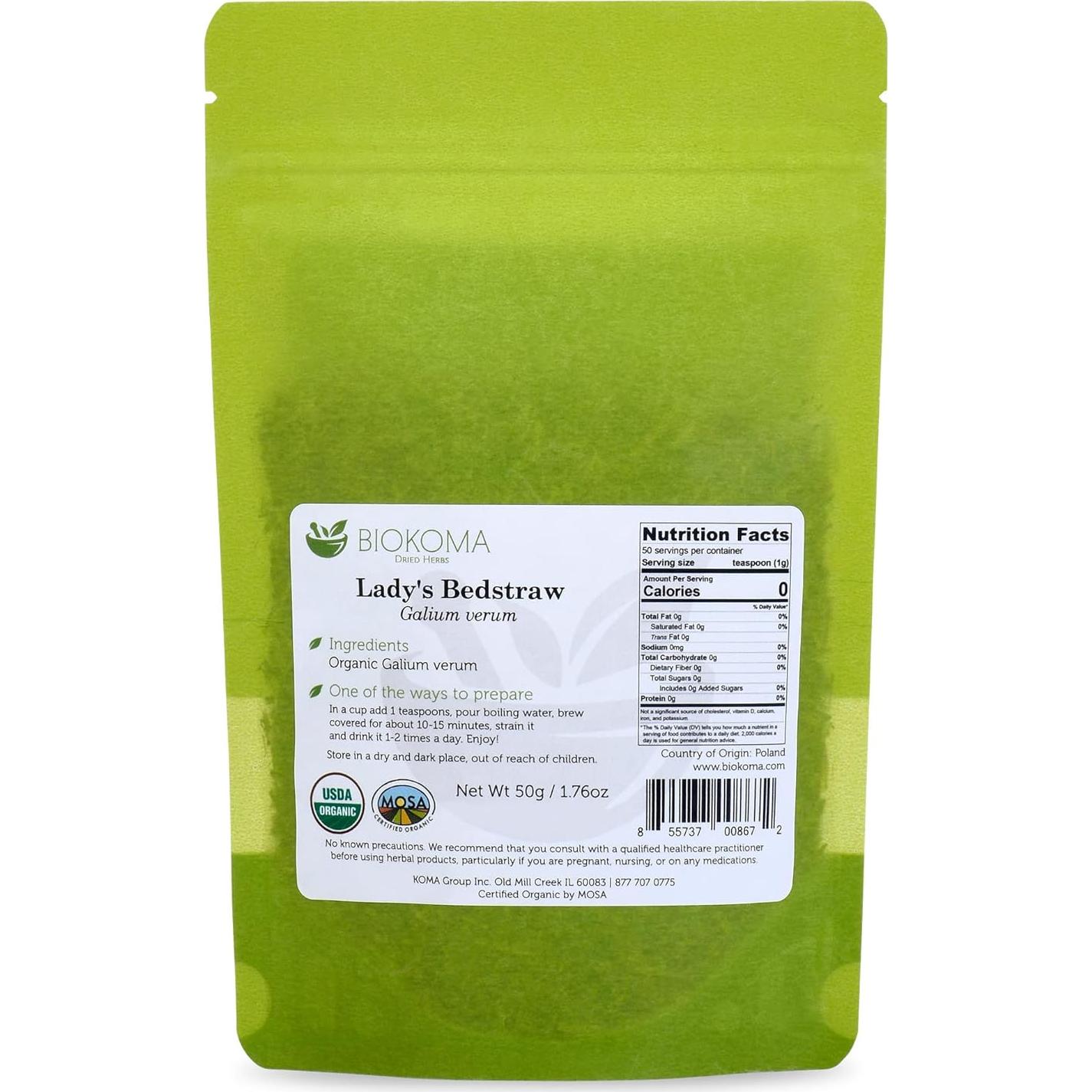 Biokoma Hierba de Dama Orgánica 50g - Té Herbal Natural